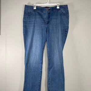 Lee REGULAR FIT Straight Leg Denim Jeans Women's 20W High Rise Blue Casual